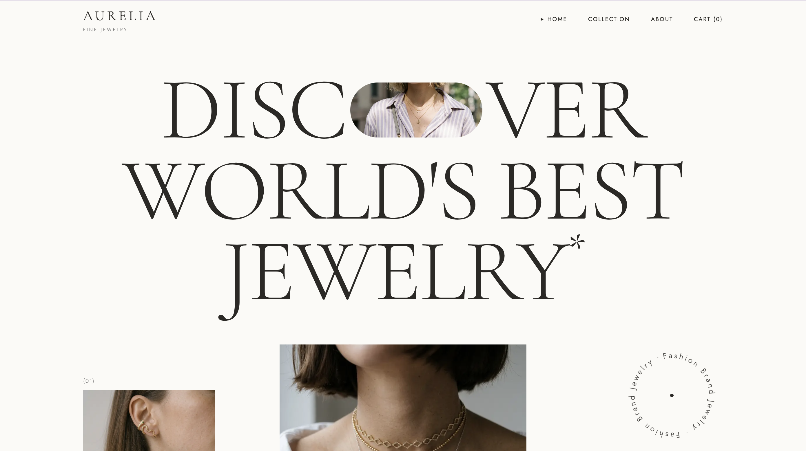 Aurelia storefront preview